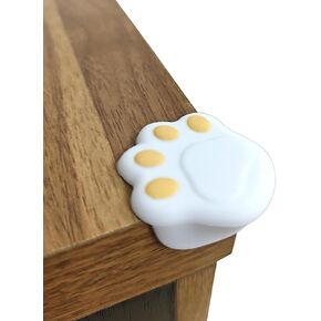 حراس زاوية الطفل - حماة ركن السيليكون مع تصميم وسادة Cat Paw ، وتثبيت جذاب وعملي وسهل السلامة المنزلية (4pcs)