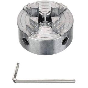 4-Inch 4-Jaw Self-Centering Chuck Set Four 4 Jaw Chuck Z011A for Metal Mini Lathe M12x1mm Threaded Back 1.8~56mm/12~65mm Mini Collet Lathe Accessory with 1-Inch x 8TPI Thread (4 Jaw Chuck Small)