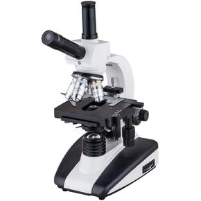 Dual Viewing Head Science Microscope for Beginners & Students – 4X-100X Magnification, LED Lighting, Coaxial Focusing
