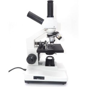 1600X Student Biological Microscope with WF16X Eyepiece, 4X-40X Objectives, HD Magnification for School & Animal Husbandry