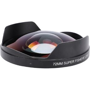 72mm 0.3x HD Hand Angle Fisheee Lens مع غطاء محرك السيارة ، وعمق طويل من عدسة Fishye Field for Camera Camcorder