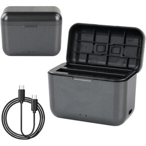 Fast Battery Charger for Insta 360 X5,Simultaneous Charging of 2 Batteries with Misro SD Card Slots, Supports PD Fast Charging (Batteries No Included)
