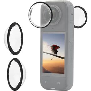 UTEBIT Premium Lens Guards for Insta360 X4, 10H Hardness, 92% Transmittance, Anti-Scratch Transparency Tempered Glass Lens Protectors
