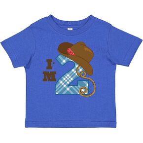 inktastic 2nd Birthday Cowboy I'm 2 2 Year Old Toddler T-Shirt