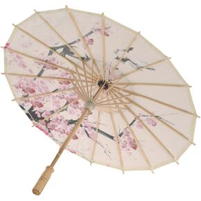 PartyKindom Patterned Oil Paper Umbrella Bamboo Frame Photography Prop Stage and Decor Umbrella