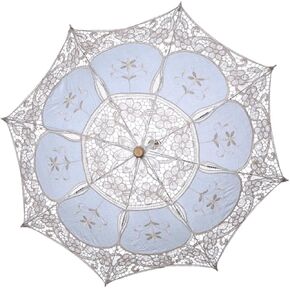 VANZACK Lace Umbrella Umbrellas Wedding Lace Parasol Prop Bridal Veil Bachelorette Vintage Veil Bachelorette
