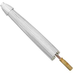 FRCOLOR White Paper Wedding Parasol for Outdoor Events Lightweight Umbrella for Bridal Party and Lawn Photography Elegant Decorative Shade for Ceremonies