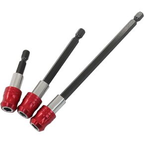 Hordion 6PCS Drill Bit Extension Magnetic Drill Extension Bit Holder, 1/4 Inch Hex Shank Quick Release Screwdriver Extender Adapter for Screws Nuts Drill