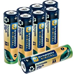 Synergy Digital Camcorder Batteries, Compatible with Brinno BPC100 Camcorder, (Ni-MH, 1.25V, 2800mAh), Combo-Pack Includes: 8 x AA Rechargeable Batteries