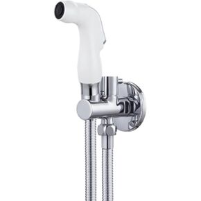 Handheld Bidet Sprayer Baby Cloth Diaper Sprayer Chrome Portable Hand Held Toilet Bidet Sprayer Head with Bidet Hose, for Feminine Wash, Pet Washing, Easy to Install(White)