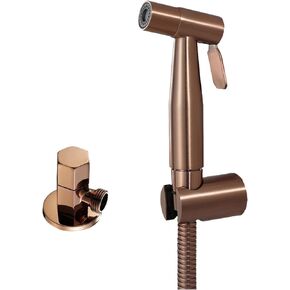 Handheld Bidet Sprayer for Toilet Stainless Steel Portable Baby Cloth Diaper Sprayer Hand Held Toilet Bidet Sprayer Head with Bidet Hose and Bracket for Feminine Wash(Brushed Gold)