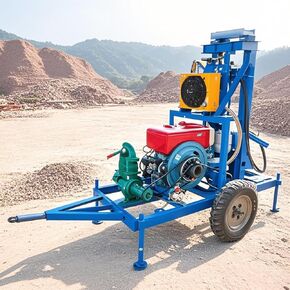 Mini Hydraulic Water Well Drilling Rig, Portable Compact Borehole Drill for Deep Water Wells