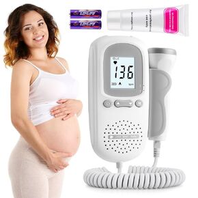 Baby Heartbeat Monitor Pregnancy Accessories,Portable Doppler Fetal Heart Rate Monitor for Home Use M25