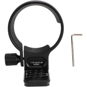 Lens Collar Tripod Mount for T70 180 F2.8, Aluminum Alloy Material, 70mm Arca Type Quick Release, Lightweight and, with 1/4 3/8 Inch Holes, Safety Stop Screws,