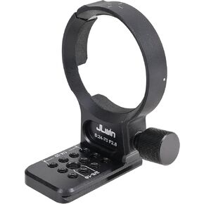 FocusFoto Metal Tripod Collar Mount Ring 60mm for Sigma 24-70mm F2.8 DG DN II & I Art Lens for Sony E-Mount, Bottom with 1/4" & 3/8" Thread Screw Mount Quick-Release Plate for Acra-Swiss Tripod