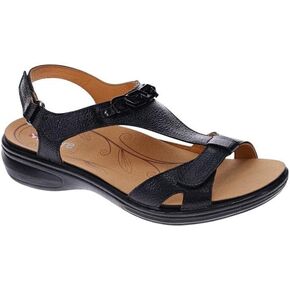 Revere Santa Clara Women’s Sandals - Elegant Leather, Chain-Link Detail, 3-Strap Adjustable Fit, Cushioned Support - Stylish, Lightweight for All Day Walking