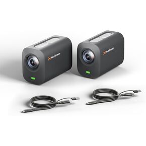 2 Pack VM33 Wireless Streaming Camera with 40X Hybrid Zoom, 2K Camera for Streaming with 8 Noise Reduction Mics, 6H Battery, App Control, Stream via RTMP, on Facebook/YouTube/Twitch
