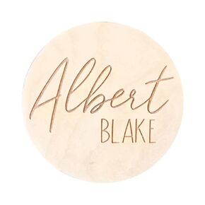 Personalized Newborn Announcement Sign for Hospital - Single/Double Sided - Wooden Birth Announcement Sign - Name Baby Announcement Sign Customized Gender Neutral (Single Sided Name Only)