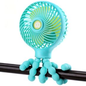 Fan for Stroller, Portable Car Fans Baby with Flexible Tripod, Car Seat, USB or Battery Powered Carseat, Portable Stroller Clip On for Baby, For Peloton Bike