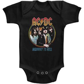 AC/DC Hard Rock Band Music Group Highway to Hell Infant Baby Romper Snapsuit