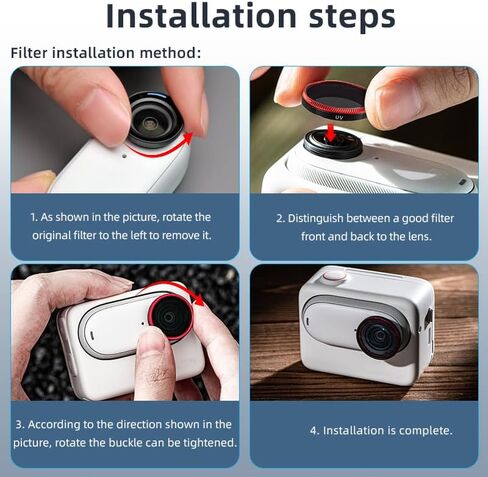 Filter/Lens Filter Set for Insta360 GO 3S Additional Lenses Optical Glass, high Transmittance, Multi-Layer Coating, Waterproof, Anti-Scratch, dustproof, Oil-Resistant (UV) in Saudi Arabia