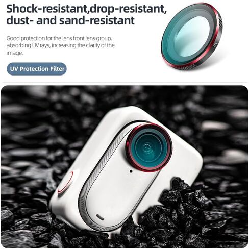 Filter/Lens Filter Set for Insta360 GO 3S Additional Lenses Optical Glass, high Transmittance, Multi-Layer Coating, Waterproof, Anti-Scratch, dustproof, Oil-Resistant (UV) in Saudi Arabia