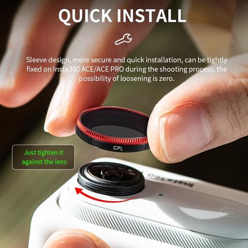Filter/Lens Filter Set for Insta360 GO 3S Additional Lenses Optical Glass, high Transmittance, Multi-Layer Coating, Waterproof, Anti-Scratch, dustproof, Oil-Resistant (UV) in Saudi Arabia