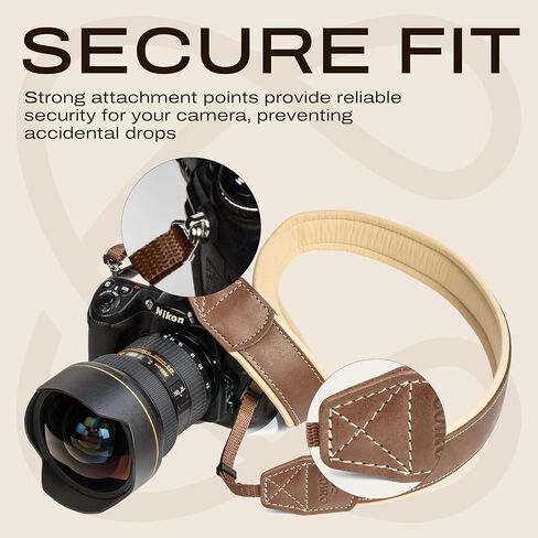 حزام كاميرا جلدي مبطن ، حزام كتف ، حزام من الجلد الأصلي لـ DSLR/SLR in Kuwait