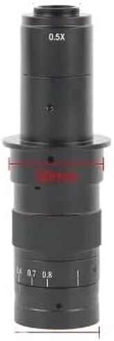 Adjustable 180X 120X 300X 200X 130X Zoom C Mount Lens 0.7X~4.5X Magnification 25mm for HDMI USB Industry Video Microscope Camera(130X) in Saudi Arabia