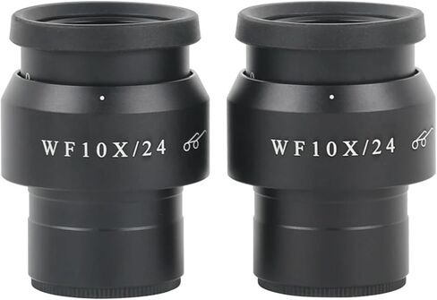 One Pair 2 pcs 10X 20X WF10X/23 WF10X/20 WF20X/10 WF30X/9 Wide Field Eyepiece Lens for Stereo Trinocular Biological Microscope(WF10X-24) in Saudi Arabia