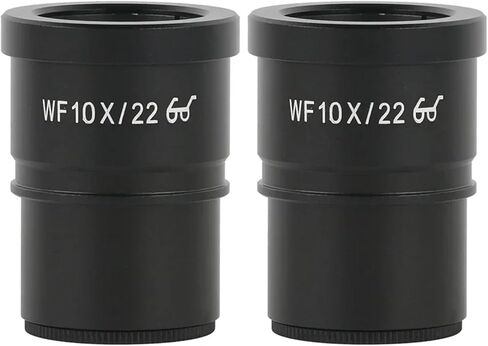 One Pair 2 pcs 10X 20X WF10X/23 WF10X/20 WF20X/10 WF30X/9 Wide Field Eyepiece Lens for Stereo Trinocular Biological Microscope(WF10X-24) in Saudi Arabia