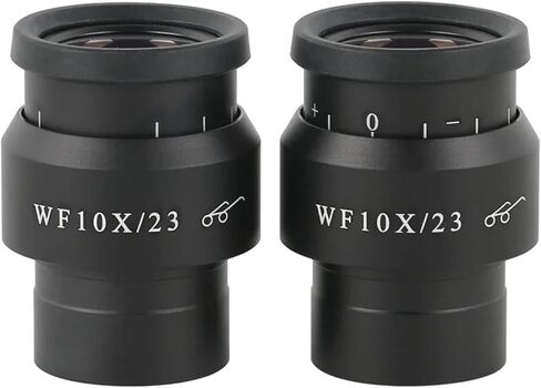 One Pair 2 pcs 10X 20X WF10X/23 WF10X/20 WF20X/10 WF30X/9 Wide Field Eyepiece Lens for Stereo Trinocular Biological Microscope(WF10X-24) in Saudi Arabia