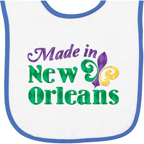 inktastic Made in New Orleans Baby Terry Cloth Bib in Kuwait