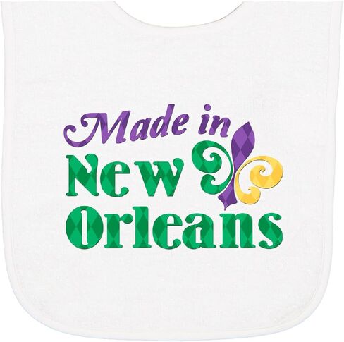 inktastic Made in New Orleans Baby Terry Cloth Bib in Kuwait