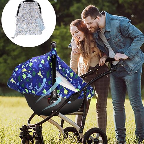 Car Seat Sun Shade Cover | Crib Sunshade,Baby Automobile Seat Canopy Stroller Sunshade Breathable Sun Protector for Boys Girls in Saudi Arabia