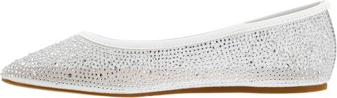 Corkys Footwear Hey Girl It's A Vibe Slip-on Ballerina Flat - Rhinestone Mesh Body, Closed Toe, Breathable and Lightweight Elegance, Comfortable and Lightly Cushioned Insoles in Saudi Arabia