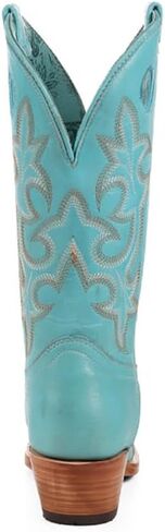 CORRAL LADIE'S BLUE EMBROIDERY & CUT OUT SQ. TOE, LEATHER SOLE, COWHIDE LEATHER, WESTERN BOOT, A4472 in Saudi Arabia