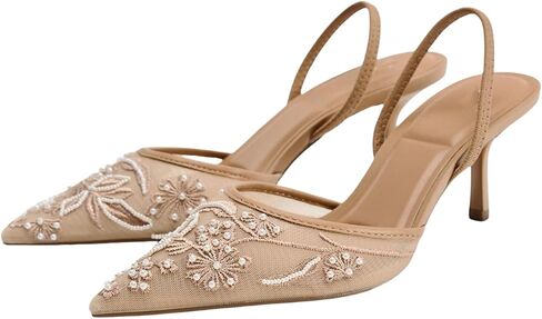 Mesh Slingback Pumps Shoes for Women in Saudi Arabia