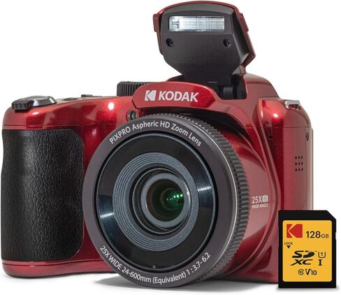 AZ255 Astro Zoom 16MP Camera (Black) مع حزمة بطاقة Kodak 128GB SDXC (10 عناصر) in Kuwait