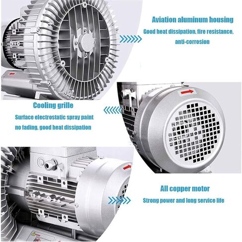 منفاخ تجديدي ، 120W-1100W مضخة الهواء الكهربائية ، 220 فولت مضخة المياه لتهوية ماء مياه الصرف الصحي التهوية in Kuwait