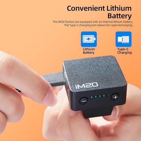 Godox Flash IM20 Mini Camera Flash-GN10/470 MAH/TYPE-C Charge/440 وميض كامل القوة/3s أوقات إعادة التدوير/5 مستويات الطاقة/يدوي ، فلاش الكاميرا لـ Sony ZVE10/Sony ZV1/Sony A7III/FUJIFILM F1 إلخ. in Saudi Arabia