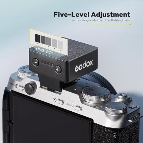 Godox Flash IM20 Mini Camera Flash-GN10/470 MAH/TYPE-C Charge/440 وميض كامل القوة/3s أوقات إعادة التدوير/5 مستويات الطاقة/يدوي ، فلاش الكاميرا لـ Sony ZVE10/Sony ZV1/Sony A7III/FUJIFILM F1 إلخ. in Saudi Arabia