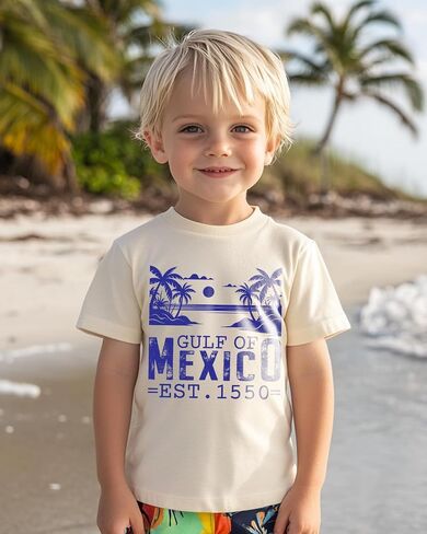 Gulf of Mexico T Shirt for Toddler Boys Girls, Kids Stay Salty and Resist T-Shirts 1550, 2-8T Short Sleeve Tee in Saudi Arabia