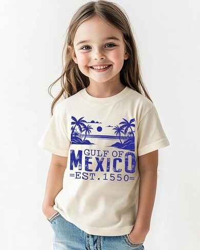 Gulf of Mexico T Shirt for Toddler Boys Girls, Kids Stay Salty and Resist T-Shirts 1550, 2-8T Short Sleeve Tee in Saudi Arabia