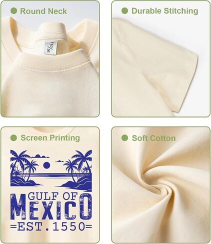Gulf of Mexico T Shirt for Toddler Boys Girls, Kids Stay Salty and Resist T-Shirts 1550, 2-8T Short Sleeve Tee in Saudi Arabia