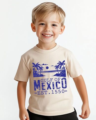 Gulf of Mexico T Shirt for Toddler Boys Girls, Kids Stay Salty and Resist T-Shirts 1550, 2-8T Short Sleeve Tee in Saudi Arabia