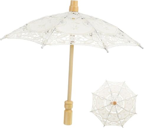 Partykindom Cotton Mymbrella Prop Prop Wedding Bride Parasols Decoration Vintage Lace Parasols Parasols in Kuwait