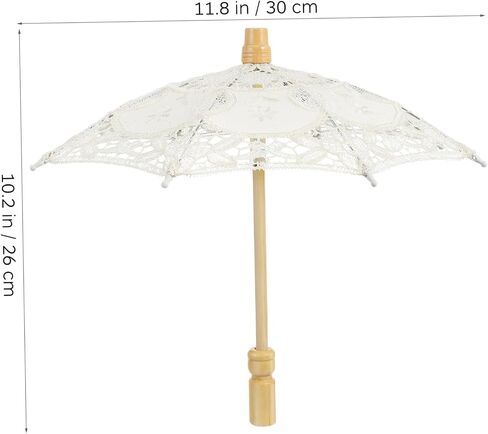 Partykindom Cotton Mymbrella Prop Prop Wedding Bride Parasols Decoration Vintage Lace Parasols Parasols in Kuwait