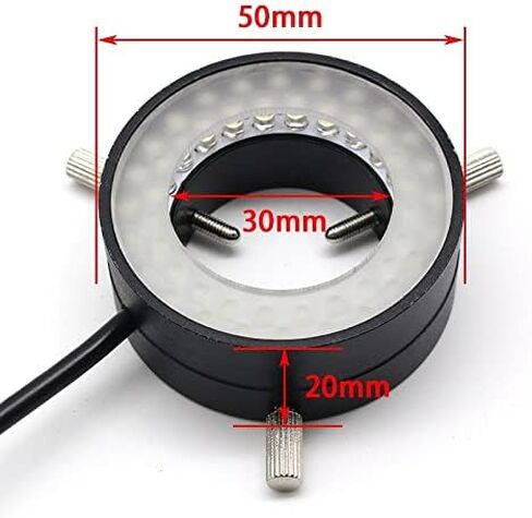 ZTBH Microscope Accessories Kit Industrial Microscope Ring Light Inner Diameter 30mm Adjustable White Yellow Microscope Slides (Color : White) in Saudi Arabia