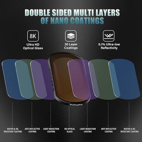 Walking Way CPL & ND Filters مجموعة متوافقة مع DJI Osmo Pocket 3 Creator Combo Accessories Kit Magnetic 4 Pack Cpl ND16 ND64 ND256 Camera Censy Censity Censity Filters HD HD Pantical Aluminium Frame in Kuwait